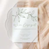 Invitation Fleurs vertes Sage Boho Party