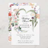 Invitation Fleurs vertes sauvages | WEDDING SHOWER FLEUR SAUV (Devant / Derrière)
