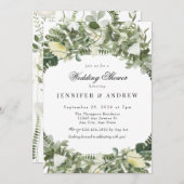 Invitation Fleurs vertes sauvages | WEDDING SHOWER FLEUR SAUV (Devant / Derrière)