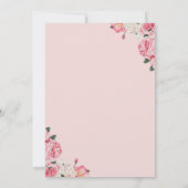 Invitation Fleurs Vins Verre Mère Fête Brunch (Dos)