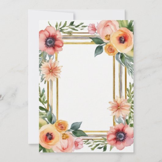 invitation - fleurs vintage (Devant)