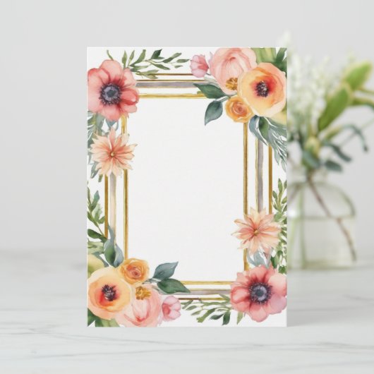 invitation - fleurs vintage (Debout devant)