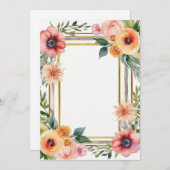 invitation - fleurs vintage (Devant / Derrière)