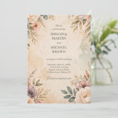 Invitation Fleurs Vintage Douces (Debout devant)