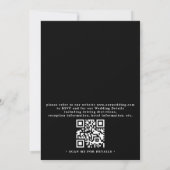 Invitation Fleurs Vintage Élégance Rustique Code QR Mariage (Dos)
