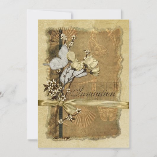 Invitation Fleurs vintages (Devant)