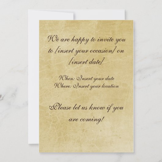 Invitation Fleurs vintages (Dos)