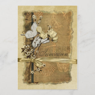 Invitation Fleurs vintages