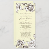 Invitation Fleurs Vintages (Devant / Derrière)