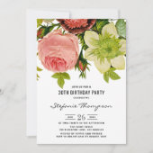 Invitation Fleurs vintages Botanique 30ème anniversaire (Devant)