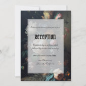 Invitation Fleurs Vintages foncées Moody Gothique (Devant)