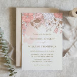 Invitation Fleurs vintages Printemps Jardin Mariage Invitatio<br><div class="desc">faire-part de mariage d'inspiration vintage avec une variété d'illustration florale. Des éléments correspondants sont disponibles.</div>