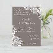 Invitation Fleurs vintages Romantique Mariage rustique Invite (Debout devant)