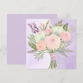 Invitation Fleurs Violettes (Devant / Derrière)