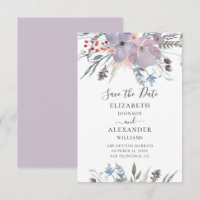 Fleurs violettes à l'aquarelle. Mariage floral lil