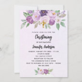 Invitation Fleurs violettes de charme verdure croisent luxe (Devant)