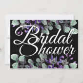 Invitation Fleurs violettes de fleurs de douche de mariée Let (Devant)