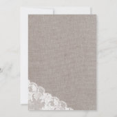 Invitation Fleurs violettes et dentelle Mariage officiel (Dos)