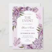 Invitation Fleurs violettes fleurissent (Devant)