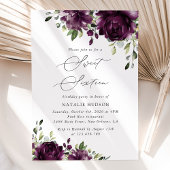 Invitation Fleurs violettes, Fleurs de prune, Boho, Sweet 16