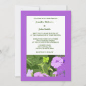 Invitation Fleurs violettes florales violettes Mariage Feuill (Devant)