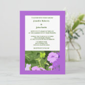 Invitation Fleurs violettes florales violettes Mariage Feuill (Debout devant)