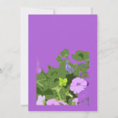 Invitation Fleurs violettes florales violettes Mariage Feuill (Dos)