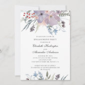 Invitation Fleurs violettes. Jardin de fiançailles florales (Devant)