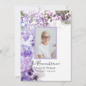 Invitation Fleurs violettes Lilac Aquarelle Anniversaire de l (Devant)