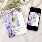 Invitation Fleurs violettes Lilac Aquarelle Anniversaire de l