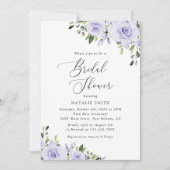 Invitation Fleurs violettes, Lilac Flowers, Boho, Fête des ma (Devant)