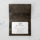 Invitation Fleurs violettes Mason Jars Grange Mariage en bois (Intérieur)