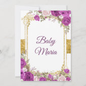 Invitation Fleurs violettes Mexicaine Fiesta Couple Douche (Dos)