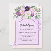Invitation Fleurs violettes papillons orque fleur violet anni (Devant)