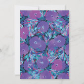 Invitation Fleurs violettes peintes à la main Enregistrer la (Dos)