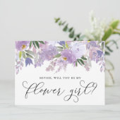 Invitation Fleurs Violettes Poussiéreuses Seras-tu Ma Demoise (Debout devant)