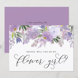 Invitation Fleurs Violettes Poussiéreuses Seras-tu Ma Demoise