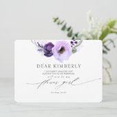 Invitation Fleurs Violettes Veux-tu être ma Demoiselle d'Honn (Debout devant)