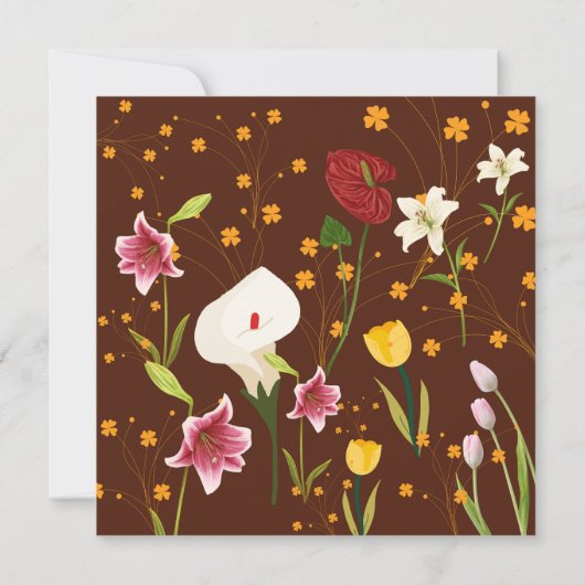 Invitation Fleurs vives (Dos)