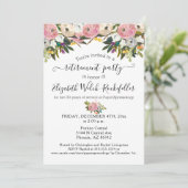 Invitation Fleurs vives Boho Floral Retraite Party Photo (Debout devant)