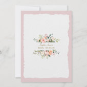 Invitation Fleurs vives de l'aquarelle moderne Tea Party (Dos)