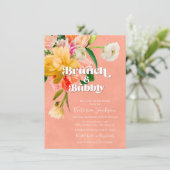 Invitation Fleurs vives et audacieuses Brunch floral (Debout devant)