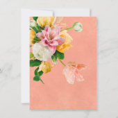 Invitation Fleurs vives et audacieuses Brunch floral (Dos)