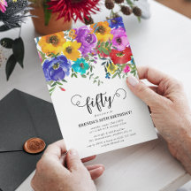 Fleurs vives et audacieuses pour 50e anniversaire