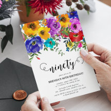 Fleurs vives et audacieuses pour 90e anniversaire
