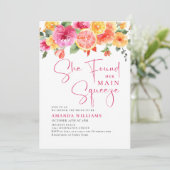 Invitation Fleurs vives Festives Fête des mariées d'agrumes f (Debout devant)