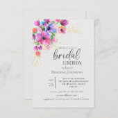 Invitation Fleurs vives Golden Greenery Bridal Brunch Invit (Devant / Derrière)