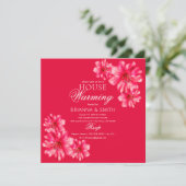 Invitation Fleurs vives modernes réchauffer les maisons (Debout devant)