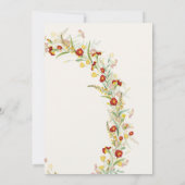Invitation Fleurs Wild Marigold Foliage Mariage Réception (Dos)