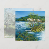 Invitation FLEUVE ARNO ,PAYSAGE DE FLORENCE TOUSCAN Invitatio (Devant / Derrière)